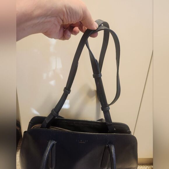 Radley London "Liverpool" Navy Blue  Leather Satchel/Crossbody Bag Ret.$348 - Picture 15 of 15